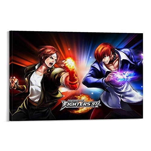 XIXILI 97 carteles de dibujos animados The King of Fighters The Game Anime Póster decorativo de pared, lienzo para sala de estar o dormitorio, 20 x 30 cm