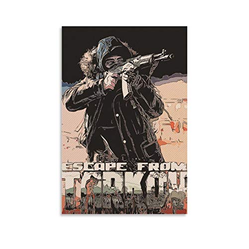 XIXILI Póster de Escape de Tarkov tiro, impresión de tiro, póster de The Fine Arts Posters en lienzo y arte para pared, impresión moderna de dormitorio familiar de 30 x 45 cm