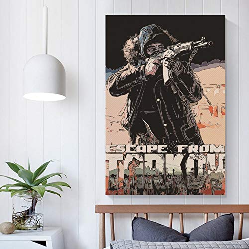XIXILI Póster de Escape de Tarkov tiro, impresión de tiro, póster de The Fine Arts Posters en lienzo y arte para pared, impresión moderna de dormitorio familiar de 30 x 45 cm