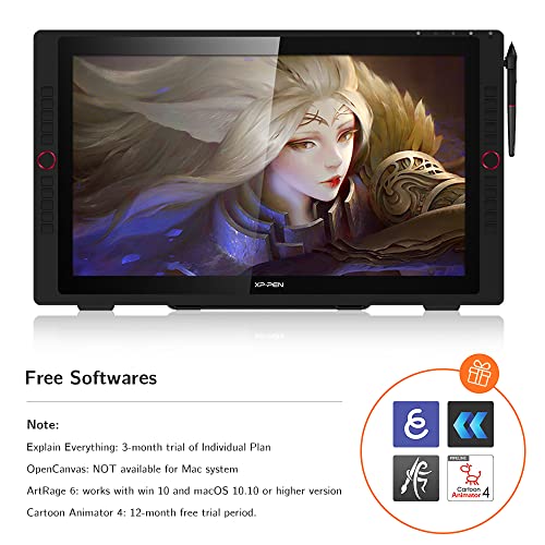 XP-PEN Tableta Gráfica Artist 24 Pro | Tableta Digitalizadora con Pantalla 2K HD de 23.8 pulgadas | Pantalla Gráfica para Dibujar | Viene con Software Gratuito | Compatible con Mac OS Windows 10/8/7