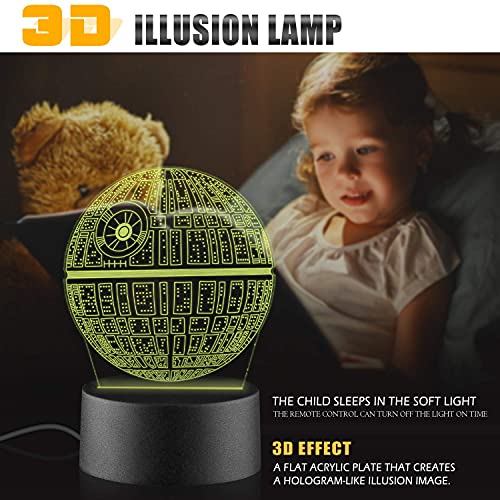 Xpassion 3D Lámpara de Escritorio, Game Player Gift Luz Nocturna 16 Multicolores Cambiar Lamp con Control Remoto, Decoración de Dormitorio, para Niños, Navidad, Halloween, Cumpleaños