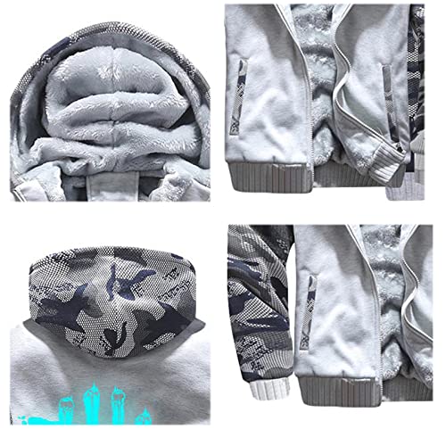 XPRINT Sudaderas con capucha para hombre Chaquetas para DEAD BY DAY-LIGH Sudadera con estampado de cárdigan Ropa deportiva - Casual Invierno con capucha Cálido suéter de manga(Color:A,Size:XXL)