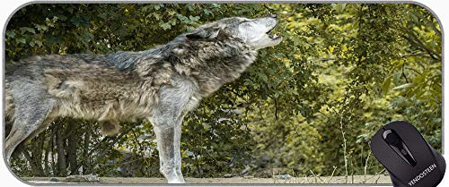 XXL GAMING MATER MAT EXTENDED, WOLFS CABEZA DE ANIMAL CABEZA GRANDE DE JUEGOS
