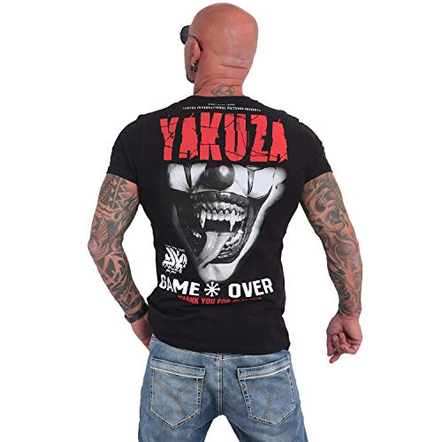 Yakuza Men T-Shirt Game Over, Color:Black, Talla:6XL