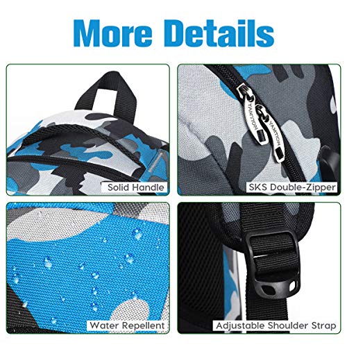 YAMTION Mochila Portatil 15.6 Pulgadas Mochila Hombre con Puerto de Carga USB,Mochilas Escolares Juveniles (15.6 Pulgada, GJB6-camouflage Blue)