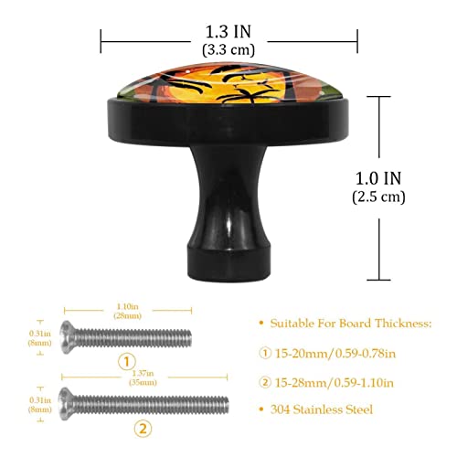 YATELI Perillas de extracción de para gabinetes,armarios,Puertas y cajones de Muebles: se Venden como un Paquete de 4 perillas,Playa Sunset Playa Tropical Palmer