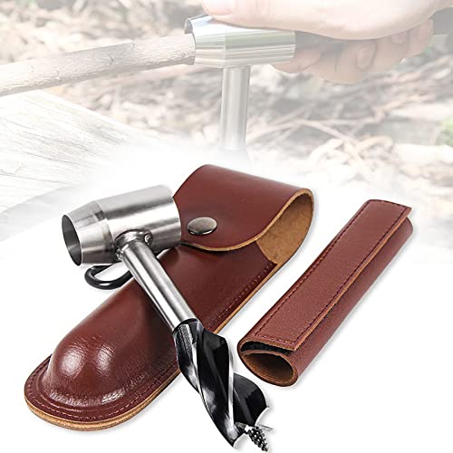 Yocqbm Survival Settlers Taladro Manual para carpintería Taladro de Mano Scotch Eye Taladro de Madera Broca Broca de Supervivencia Settlers Herramienta-2 Pcs