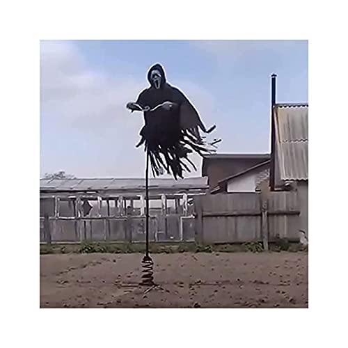 Yokbeer Screaming Scarecrow - Halloween Ghostface Scarecrow Decoración Scream Floating Ghost Scarecrow, Scary Hanging Ghost Horror Props para Jardín, Patio y Árbol