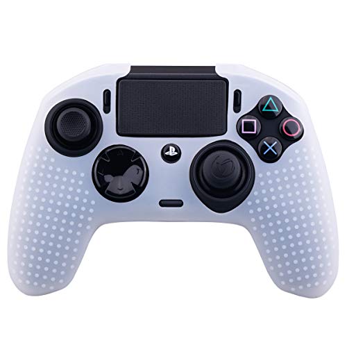 YoRHa Tachonado Puntos Silicona Caucho Gel Personalizando Cubrir Fundas Cover para NACON Revolution PRO PS4 Mando[Origin & V2] x 1 (Claro)