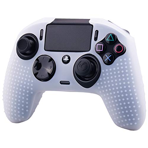 YoRHa Tachonado Puntos Silicona Caucho Gel Personalizando Cubrir Fundas Cover para NACON Revolution PRO PS4 Mando[Origin & V2] x 1 (Claro)