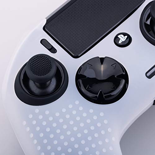 YoRHa Tachonado Puntos Silicona Caucho Gel Personalizando Cubrir Fundas Cover para NACON Revolution PRO PS4 Mando[Origin & V2] x 1 (Claro)
