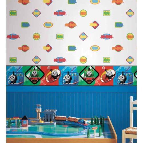 York Wallcoverings iconos de Thomas papel pintado, white/light blue/dark blue, Wallpaper