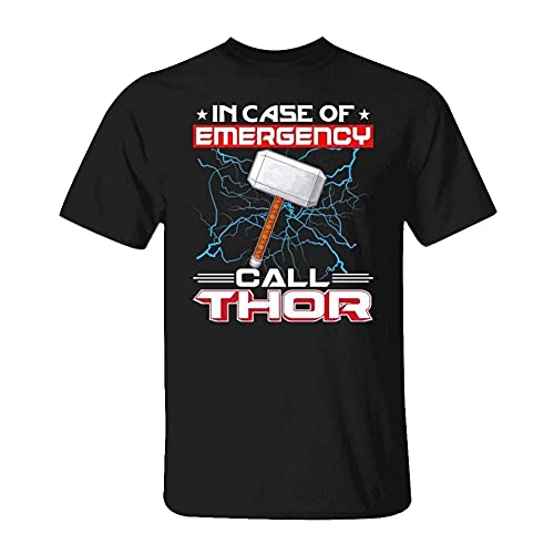 YOROOW Vikings Camiseta Verano para Hombre, Mitología Nórdica Mangas Cortas Impresas 3D Mujer (XS-7XL),Emergency Call Thor,6XL