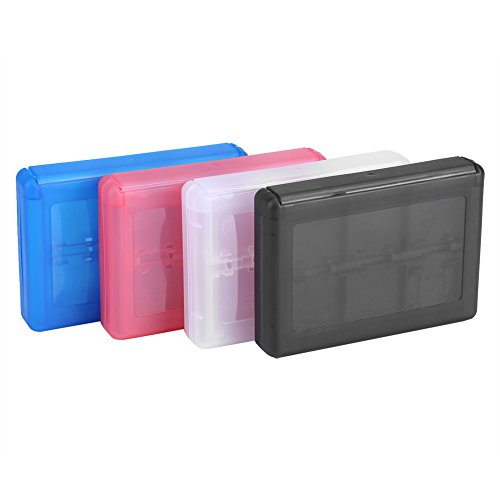 Yosoo 28 in 1 Games Estuche de plástico Anti-Shock Titular de Almacenamiento Micro SD Tarjeta de Memoria Funda para Nintendo 3DS DSL DSI LL(Negro)