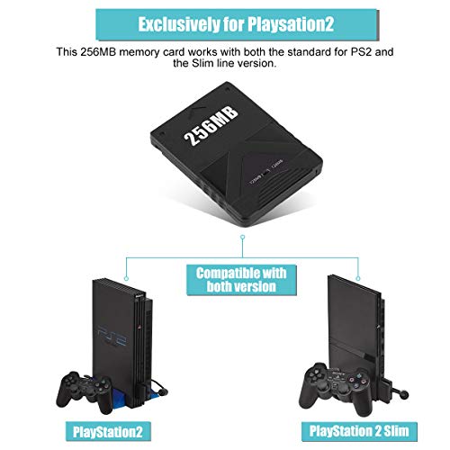 Yosoo Health Gear Tarjeta de Memoria de 256 MB, Tarjeta de Memoria de Juego de Alta Velocidad PS2(256M)