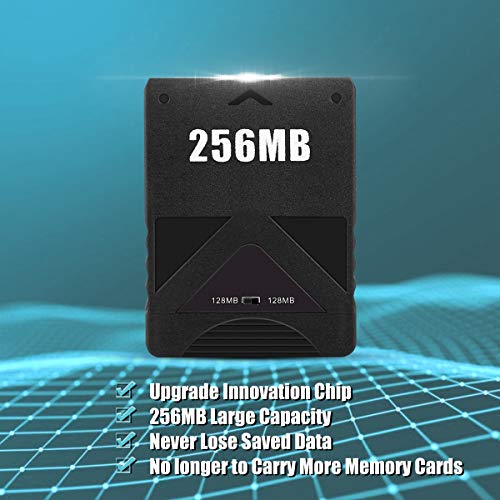 Yosoo Health Gear Tarjeta de Memoria de 256 MB, Tarjeta de Memoria de Juego de Alta Velocidad PS2(256M)