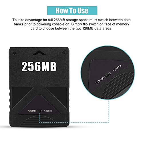 Yosoo Health Gear Tarjeta de Memoria de 256 MB, Tarjeta de Memoria de Juego de Alta Velocidad PS2(256M)