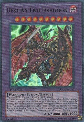 YU-GI-OH! - Destiny End Dragoon (LCGX-EN140) - Legendary Collection 2 - 1st Edition - Super Rare by