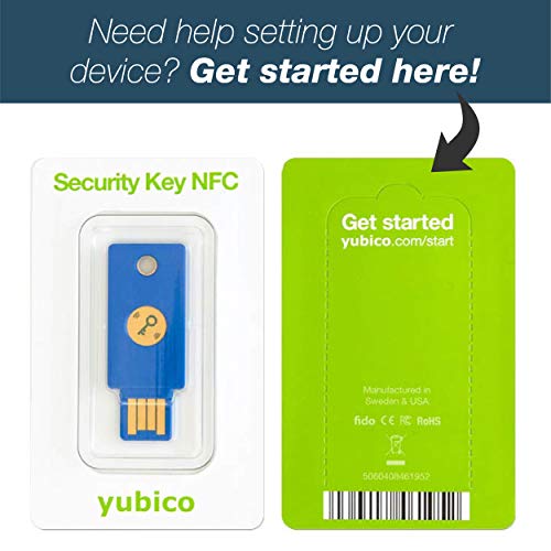 Yubico Security Key NFC - U2F and FIDO2, USB-A, NFC, Two-Factor Authentication