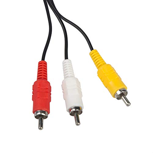 YuCool - Cable compuesto AV a RCA (1,8 m, 1,8 m) de longitud para Sony PlayStation PS2/PS3