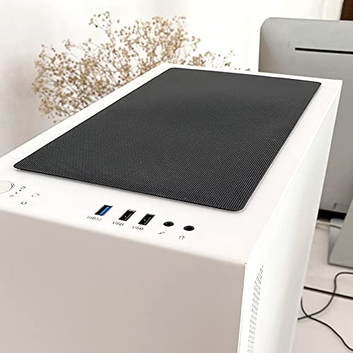 YunBey 2 Piezas PC Ventilador Cubierta Carcasa de Ordenador Ventilador Filtro de Polvo PC Chasis Filtro de Polvo de Refrigeración con Marco Magnético (280x140 mm)