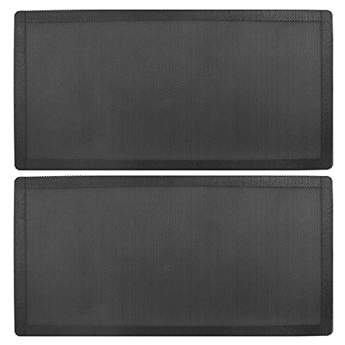 YunBey 2 Piezas PC Ventilador Cubierta Carcasa de Ordenador Ventilador Filtro de Polvo PC Chasis Filtro de Polvo de Refrigeración con Marco Magnético (280x140 mm)