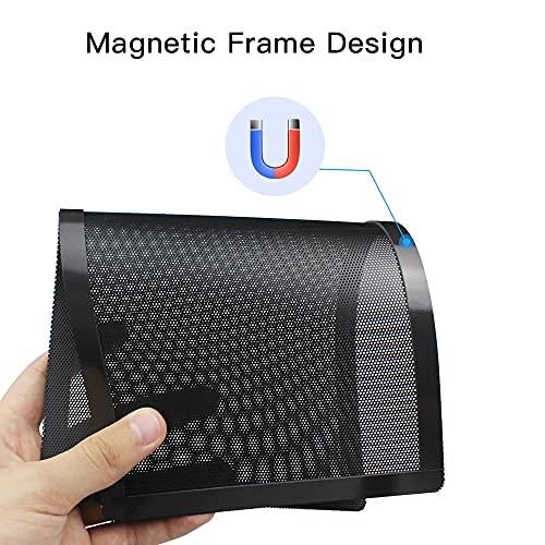 YunBey 2 Piezas PC Ventilador Cubierta Carcasa de Ordenador Ventilador Filtro de Polvo PC Chasis Filtro de Polvo de Refrigeración con Marco Magnético (280x140 mm)