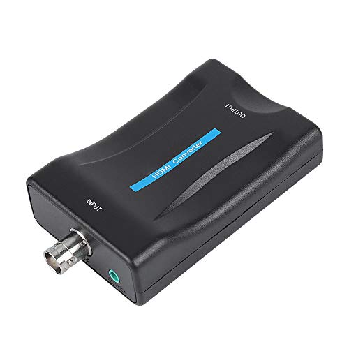 Yunir Caja convertidora de BNC a HDMI, Convertidor de BNC a HDMI Pantalla Adaptador de Video HD 1080P/720P Monitor de vigilancia para PS2, PS3, PSP, Wii, XBOX360, etc.