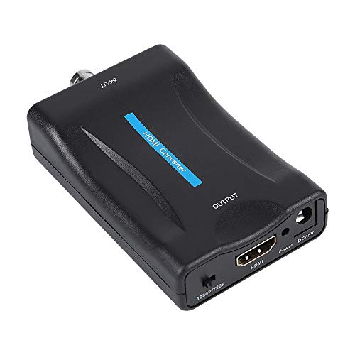 Yunir Caja convertidora de BNC a HDMI, Convertidor de BNC a HDMI Pantalla Adaptador de Video HD 1080P/720P Monitor de vigilancia para PS2, PS3, PSP, Wii, XBOX360, etc.