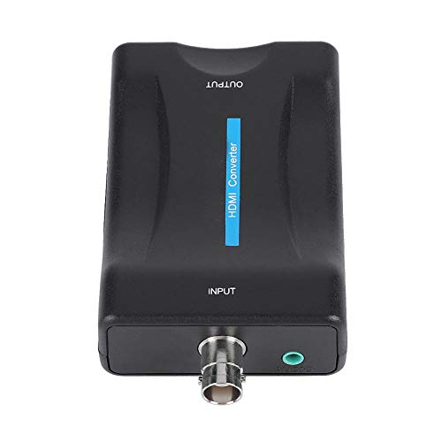 Yunir Caja convertidora de BNC a HDMI, Convertidor de BNC a HDMI Pantalla Adaptador de Video HD 1080P/720P Monitor de vigilancia para PS2, PS3, PSP, Wii, XBOX360, etc.