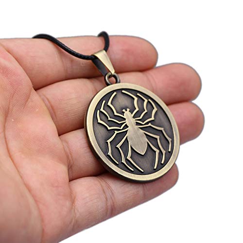 YUNMENG Collar de 2 Piezas Kulolo The Phantom Brigade Spider Logo Colgante Collar Cadenas de Cuerda joyería de Anime