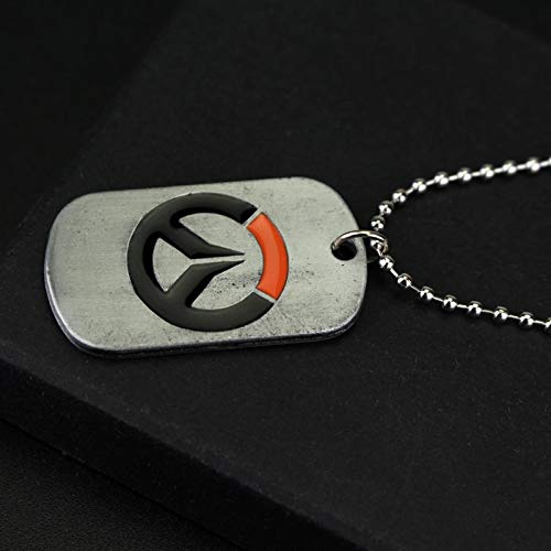YUNMENG Overwatch Juego Collar Colgantes joyería Tracer Reaper OW Llavero Entretenimiento Logo llaveros Collares Hombres gargantillas Regalo
