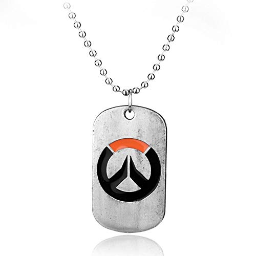 YUNMENG Overwatch Juego Collar Colgantes joyería Tracer Reaper OW Llavero Entretenimiento Logo llaveros Collares Hombres gargantillas Regalo