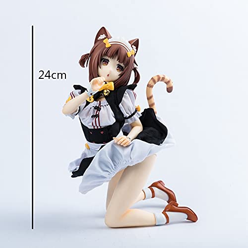 Yuxunqin Anime Hermosa niña Criada Rojo Frijol nekopara Coco versión Escultura decoración Estatua muñeca Modelo muñeca Altura 24 cm (Color : Special Edition)