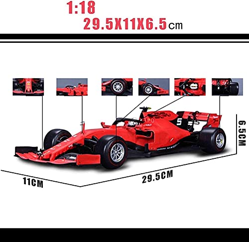 YZSM Escala 1:18 para Ferrari F1 90th Anniversary Edition 2019 para Fórmula #5 Simulación Modelo Aleación Colección Coches Juguete Regalo Modelo Auto