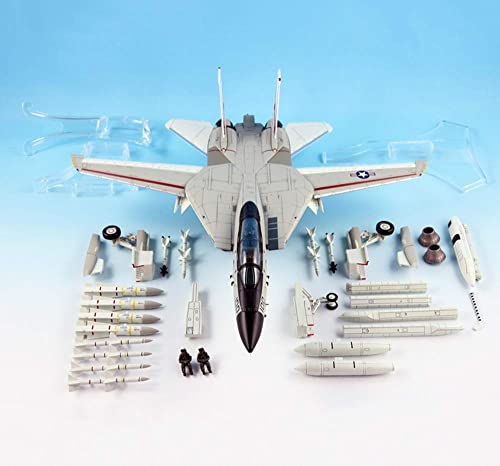 ZCYXQR Modelo de Combate Militar 1/72 Escala F-14A Tomcat Fighter USN VF-41 Black Ace Modelo de aleación Regalos para Adultos 10,4 Pulgadas X 11,8 Pulgadas
