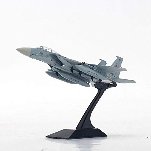 ZCYXQR Modelo de Combate Militar Escala 1/144 F-15C Eagle Ace Fighter Combat Galm 02 Modelo de aleación Regalos para Adultos 5,3 Pulgadas X 3,5 Pulgadas