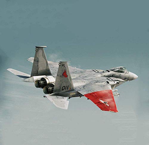ZCYXQR Modelo de Combate Militar Escala 1/144 F-15C Eagle Ace Fighter Combat Galm 02 Modelo de aleación Regalos para Adultos 5,3 Pulgadas X 3,5 Pulgadas