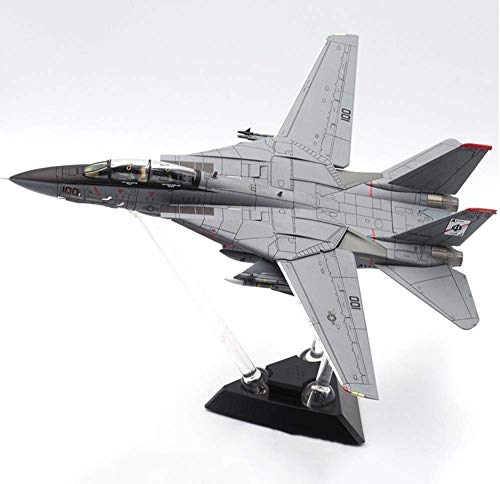 ZCYXQR Modelo de Combate Militar Escala 1/72 F-14A Tomcat Fighter VF-41 Black Ace Squadron Modelo de aleación Regalos para Adultos 10,4 Pulgadas X 10,6 Pulgadas