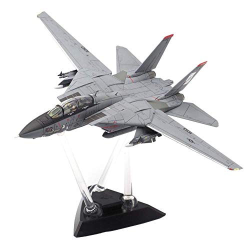 ZCYXQR Modelo de Combate Militar Escala 1/72 F-14A Tomcat Fighter VF-41 Black Ace Squadron Modelo de aleación Regalos para Adultos 10,4 Pulgadas X 10,6 Pulgadas