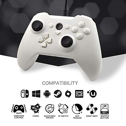 ZD-O Wired Gaming Controller 6 Remappable Multi-Function Buttons for Steam Nintendo Switch,Lapto/PC(Win7-Win10),Android Smartphone Tablet VR TV Box