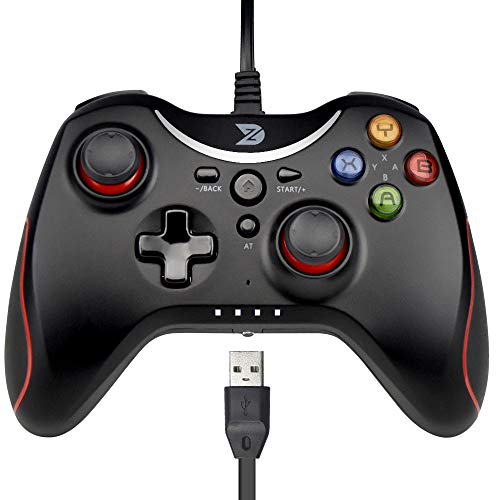 ZD T Gaming - Mando para mando con cable para PC (Windows XP/7/8/8.1/10) / Playstation 3 / Android/Steam - No compatible con Xbox 360/One (cable en T)