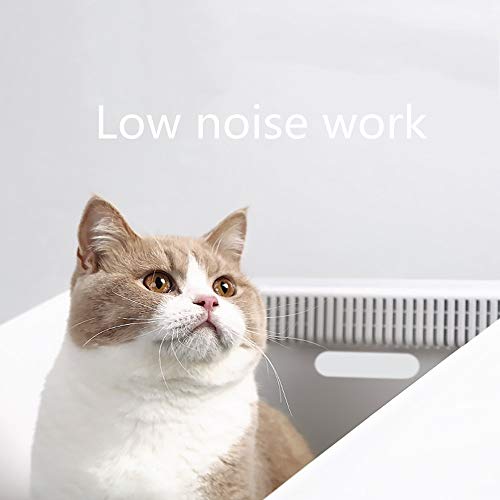 ZDAMN Cajas de Arena para Gatos Gato Inteligente Inteligente WC Net Sabor Doble contra Las Arenas de inducción semiabierto de la litera del Gato Inteligente para Gato