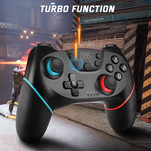 Zexrow Mando para Switch, Mando Pro Controller Mando pc Inalambrico con Función Gyro Axis/Dual Shock y Turbo Compatible con Switch/Lite