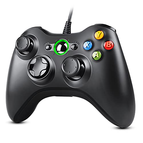 Zexrow Xbox 360 Mando de Gamepad, USB Wired Controlador de Xbox 360 con Vibración, Controlador de Gamepad para Xbox 360 Mando para PC Windows XP/7/8/10