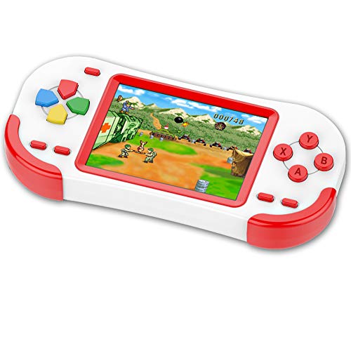 ZHISHAN Consola de Juegos Portátil para Niños con Construido en 220 Classic Video Juegos Sistema 3.0" LCD Cumpleaños Rojo