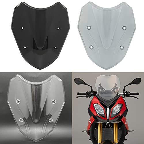 ZHUAN Moto Parabrisas Piezas de Motocicleta, Parabrisas de Doble Burbuja, Protector de Pantalla para BMW S1000XR S 1000 XR K49 2014 2015 2016 2017 2018 2019 (Color : Clear)