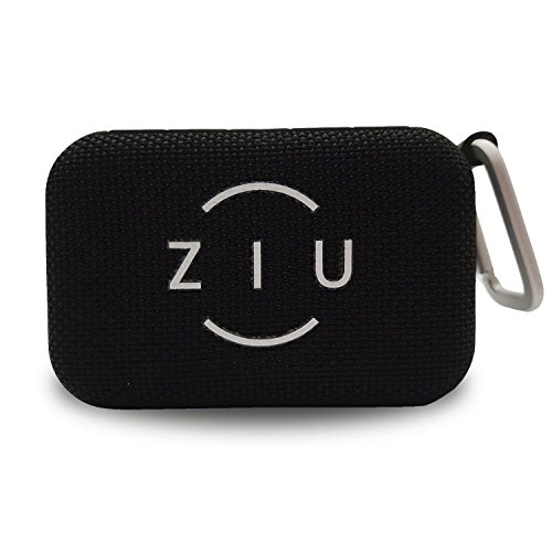 Ziu Smart Items Altavoz Portátil(3W, Bluetooth, Recargable, Entrada Auxiliar, 6 Horas de Reproducción Continua, Micrófono Incorporado), Negro, 11.5 x 7 x 4 cm