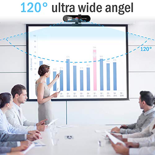 ZJSTRO Webcam 2K Full HD con Micrófono Estéreo y Enfoque Automático, Cámara Web USB con Trípode y Funda Protectora, para Videollamadas, Conferencias, Juegos, Compatible con Windows/Mac/Androi