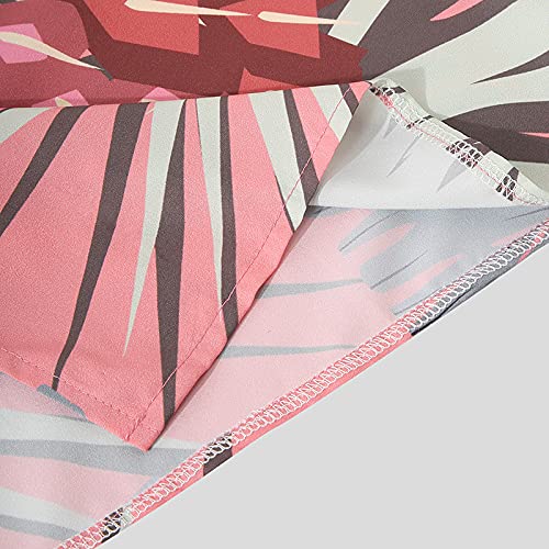 ZKomoL Camisa hawaiana de manga corta con bolsillos camisa de verano con botones de verano camisas de playa trajes de 2 piezas, Rojo, Medium